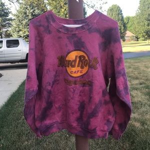 Custom Tie Dye Vintage Hard Rock Cafe Sweater
